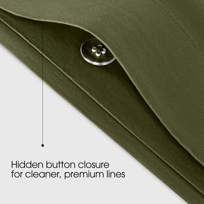 100% Cotton Sateen 460 Thread Count Duvet Cover, Single, Green