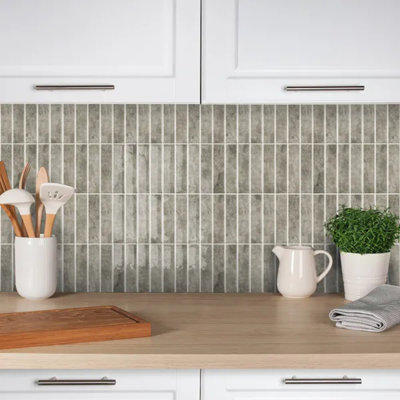 10-pack 12×12 Inch Vintage Self-adhesive Subway Wall Tiles, 3d Peel And Stick Splashproof Wall Decals For Kitchen Bathroom Diy Home Decor