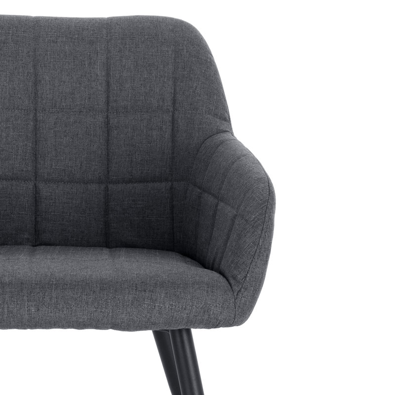 Lucerne Upholstered Dining Chair, Dark Grey