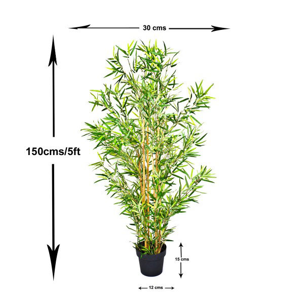 Artificial Bamboo Tree in Pot, 151cm H x 21.5cm W x 21.5cm D