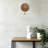 Walnut Finish Solid Wood Pendulum Wall Clock with Line Markers