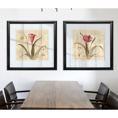 " Red Calla Lily " 2 - Pieces
