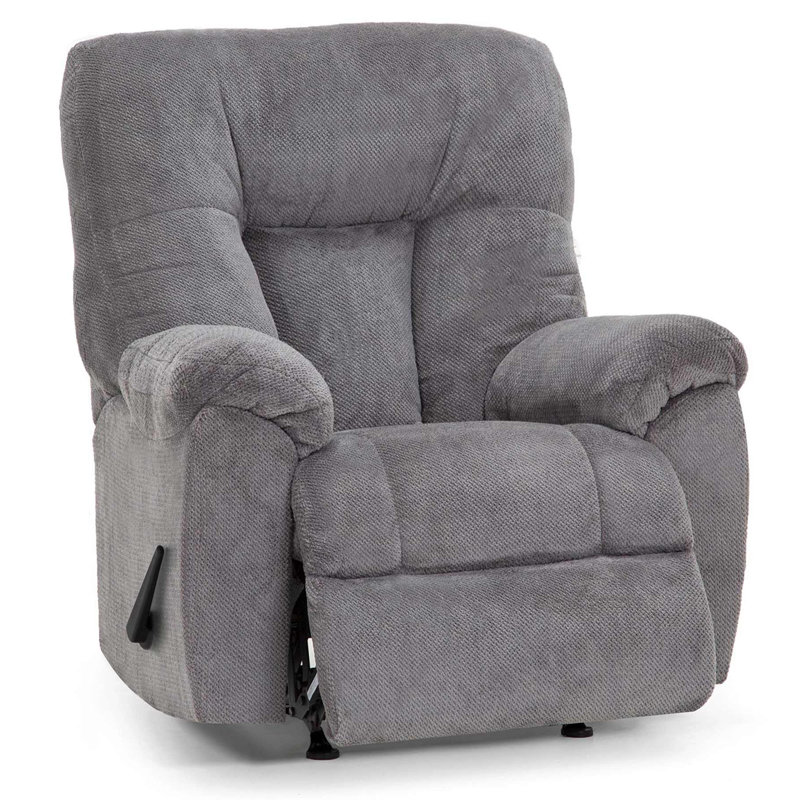 Nia Upholstered Recliner, Gray/Slate