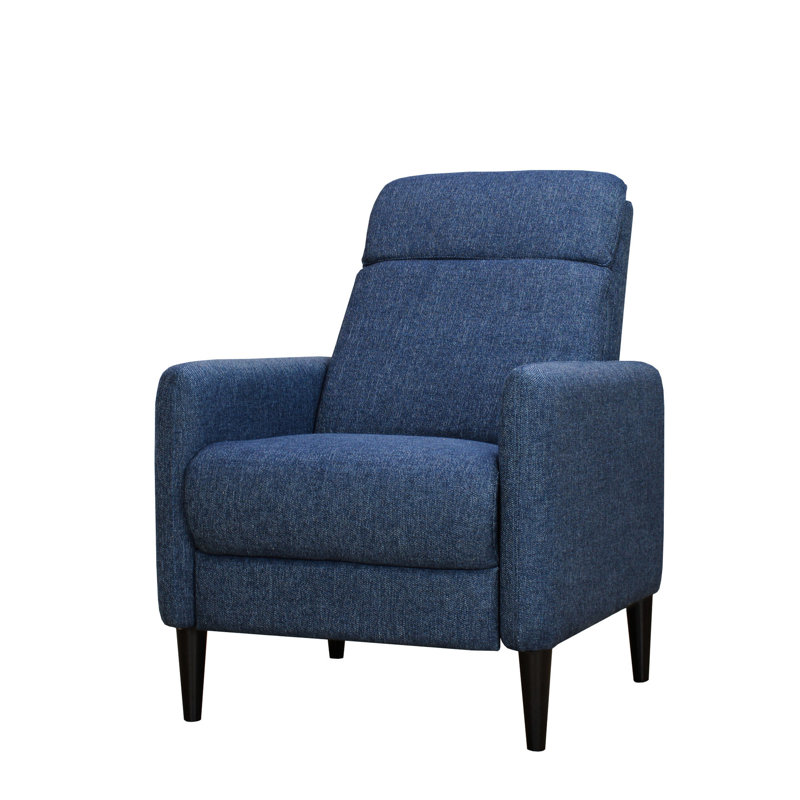 Fauteuil inclinable de couleur bleue Pushback