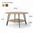 Omar 2 Tier Round Coffee Table With Storage and Four Solid Steel Legs Center Table For Living Room-909219289