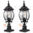 2 PCs Dusk to Dawn Outdoor Lamp Post Light Fixture 20.87in Pole Pier Mount
