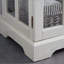 Vitrine lumineuse à DEL, design rétro, tablettes réglables en verre, unité de rangement blanc antique, fermeture magnétique, décoration intérieure
