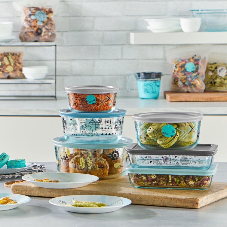 Pyrex Star Wars Decorated Glass Set Food Storage, 8 Piece