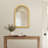 Natural Rattan Arched Wall Mirror 39x26x1.2 Inches