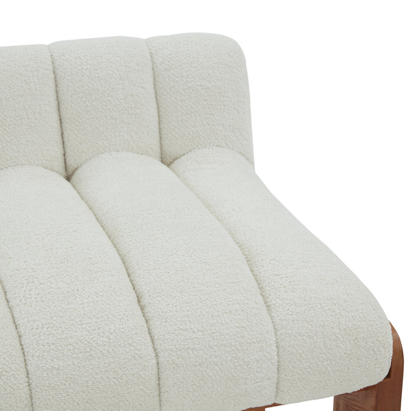 Zayne Boucle, Tabouret de comptoir (Siège d'une hauteur de 26,6, Noyer