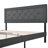 Queen Size Bed Frame with Framed style Upholstered Button Tufted Headboard, Easy Assembly, No Box Spring Needed, Dark Gray