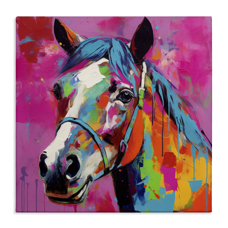 Art moderne sur toile cheval moderne par Irena Orlov, H 24 po x l 24 po