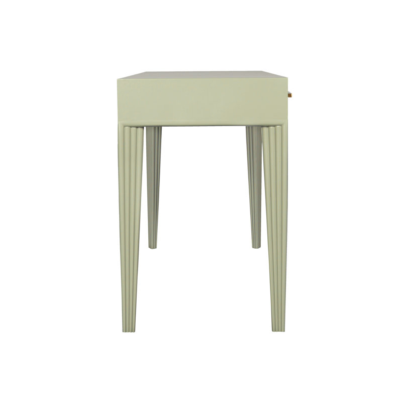 Barcelona Solid Wood Writing Desk, Celery Green