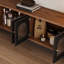 Meuble télé rétro en bois manufacturé brun noisette-1382691827