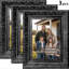 Cadre 3 pièces 11 po x 14 po noir chaud pour présentation de portrait-133660522-133660518-133660517