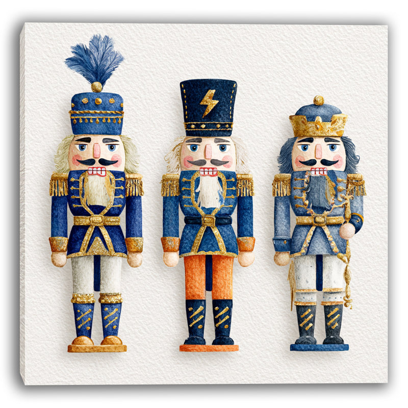 Art mural majestueux avec casse-noisette bleu, H 20 po x l 20 po