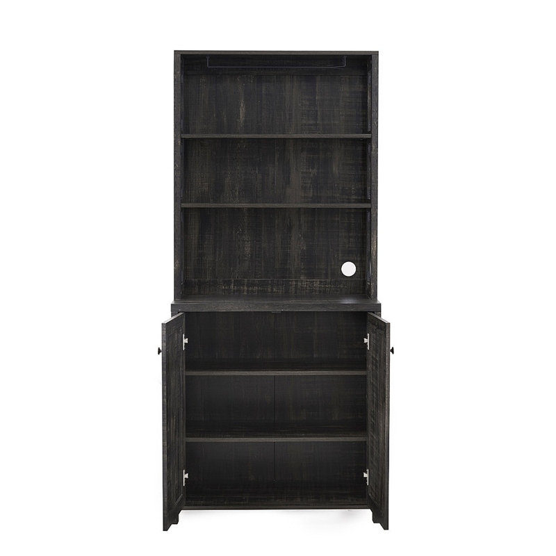 Huche de salle à manger élégante Genevra, Gris anthracite