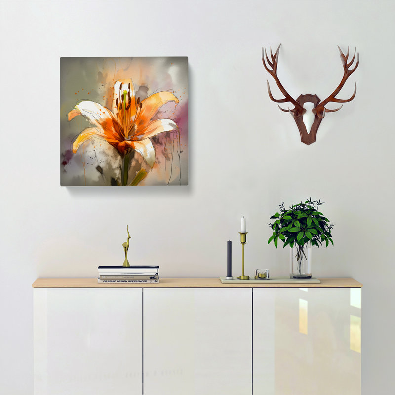 Lily Flower No.1 - Wrapped Canvas, 35cm H x 35cm W x 3cm D