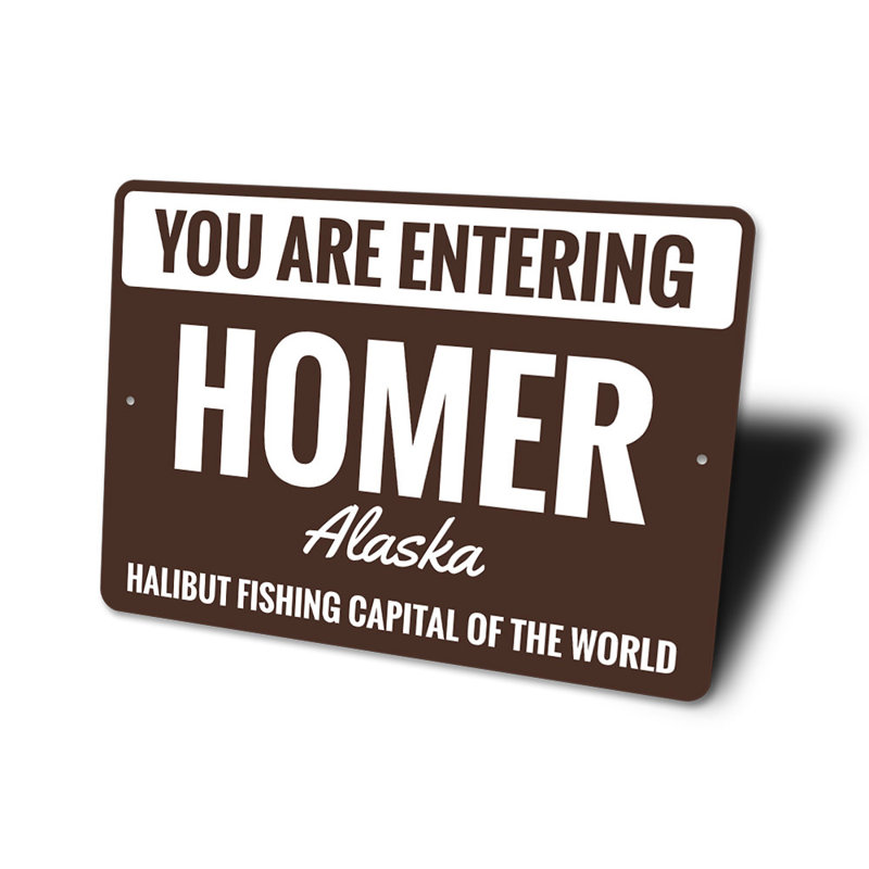 Plaque en aluminium Homer Alaska, H 12 po x l 18 po x P 0,06 po