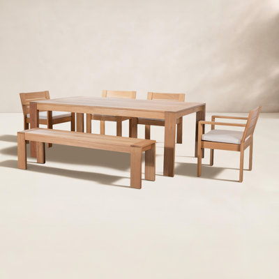 Callen 45" Eucalyptus Patio Dining Set