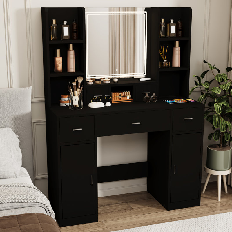 Coiffeuse de luxe pour chambre à coucher avec glissières à tiroir lisse