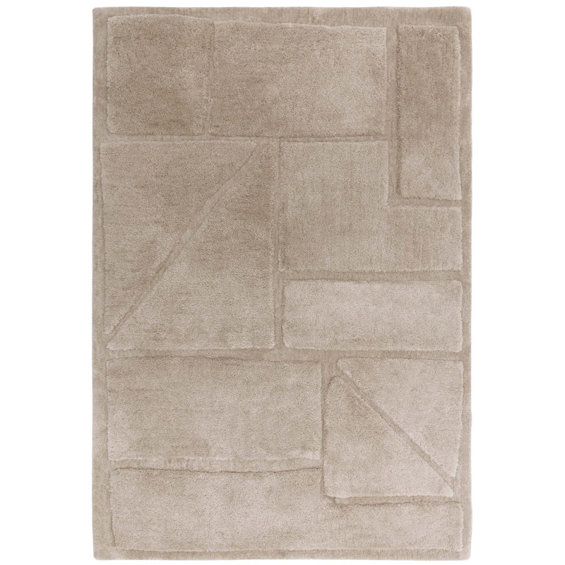 Deloyce Geometric Shapes Shag Area Rug, Rectangle 120 x 170 cm