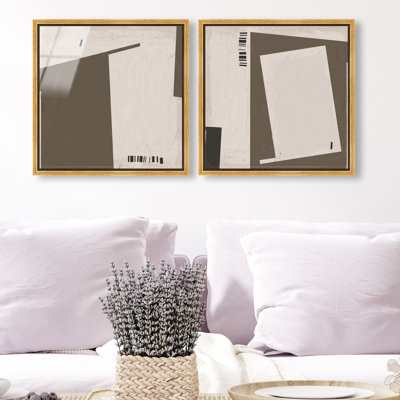 Structural Set High-Gloss Frameless Acrylic Glass Wall Art Abstract Print by Oliver Gal, Ready to Hang, 12 x 12