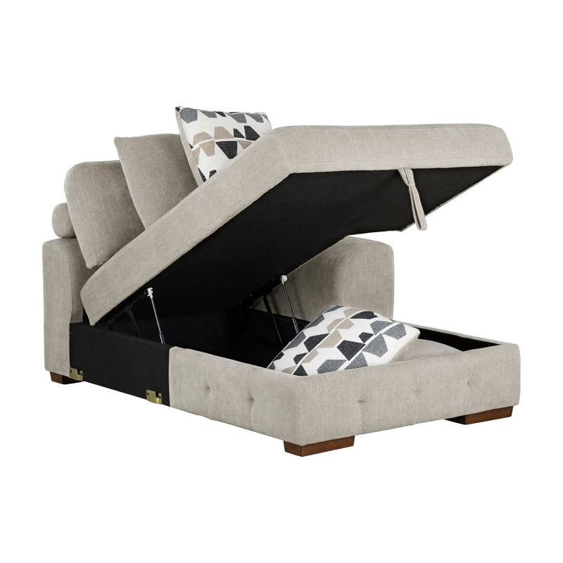 Canapé modulaire 5 pièces Modern, taupe Chenille, Right Hand Facing
