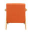 Chaise d'appoint moderne en tissu orange: structure en bois d'hévéa massif avec ressorts ensachés et rembourrage en mousse, hauteur de l'assise de 18 po, couleur: 100%, bois-640650854