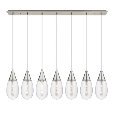 Luminaire suspendu pour îlot de cuisine 7 lumières Rael