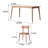 Megean Solid Wood Top Four Leg Dining Set-166346130