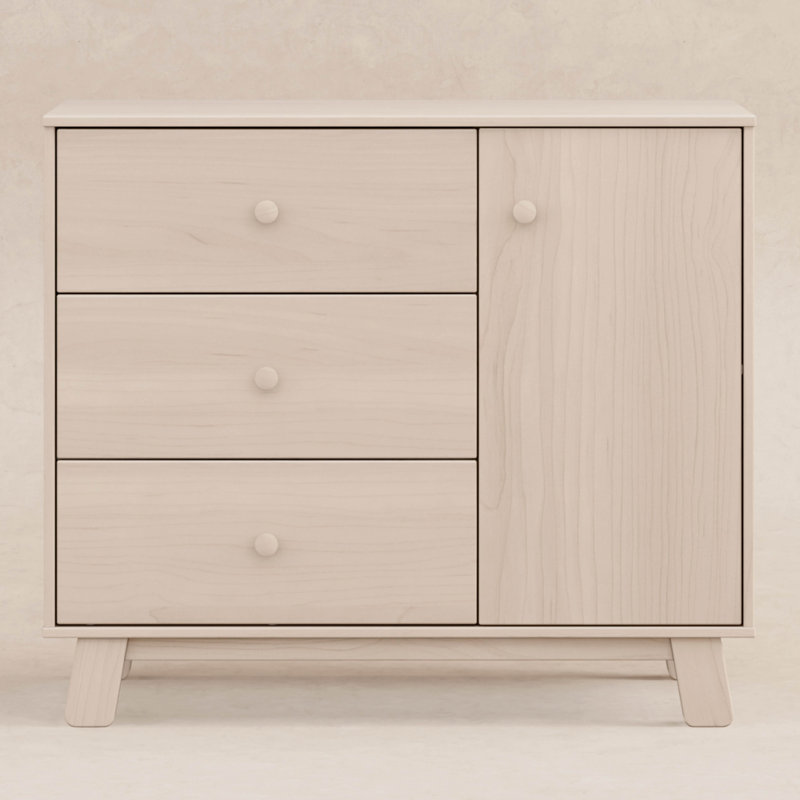 Hudson Modern 3-Drawer Dresser, Washed Natural