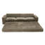 Siège de droite brun avec tissu éponge doux pour un canapé modulaire relaxant et confortable