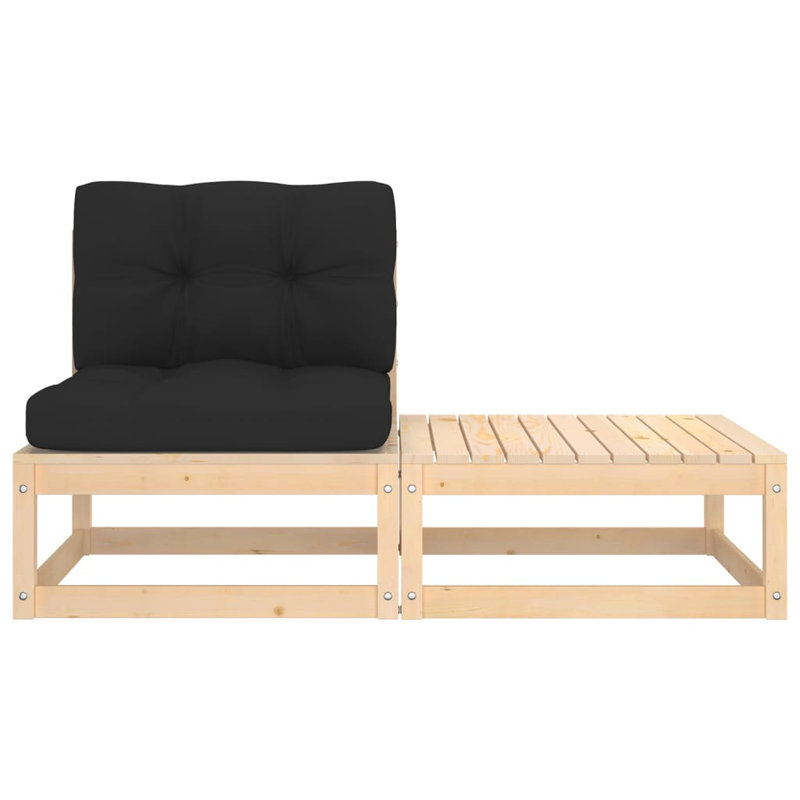  Ensemble de salon en bois en pin naturel massif standard modulaire