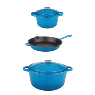 Maniteau 5 - Piece Enameled Cast Iron Cookware Set