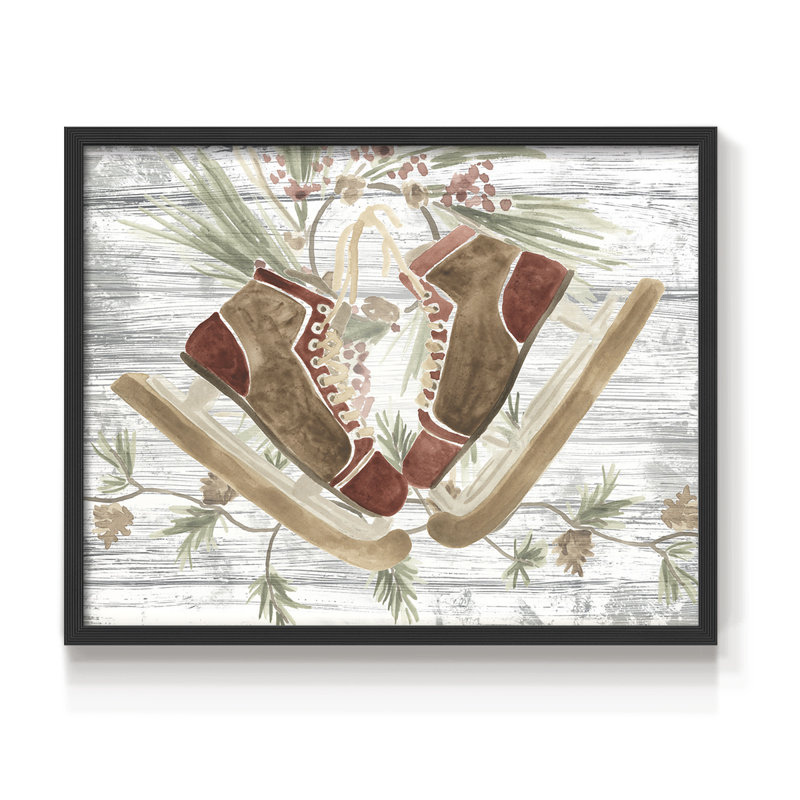 Pinecone Lodge Collection A - Reproduction encadrée - Restickable, Black, H 16 po x l 20 po