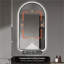 Miroir de salle de bain arqué à rétroéclairage DEL-289163510