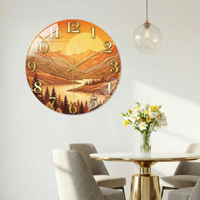 Horloge murale en verre