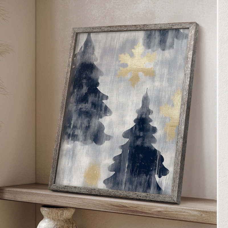 «Christmas Holiday Art» CCLxxix, reproduction d'art encadrée - bois massif, H 11 po x l 9 po