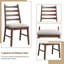 Chaise d'appoint 2 en lin et noyer gris - Contreplaqué 20 po Assise largeur 40 po Profondeur de 2 chaises dossier en bois massif Hauteur plancher 14 po