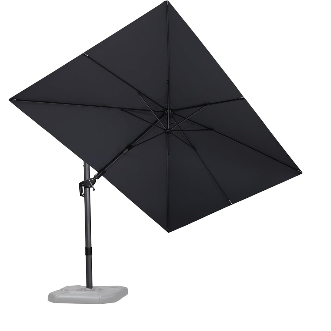 8' x 11' Swivel Rectangular Left-right Tilt Cantilever Umbrella with 360-degree Rotation Arlmont & Co. Fabric 