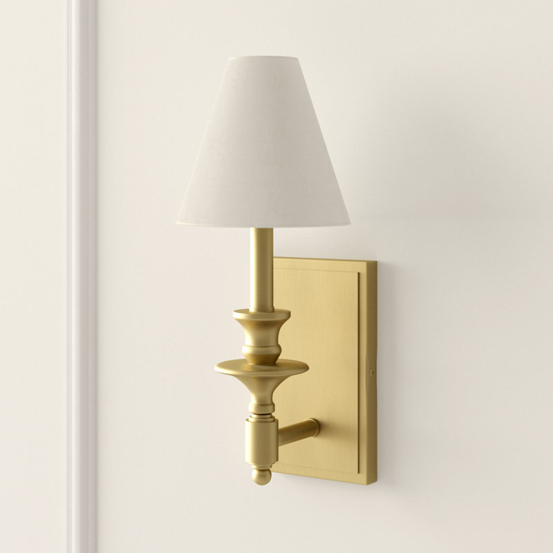 Applique murale 1 lumière Savoy House Washburn en laiton chaud, Laiton chaleureux