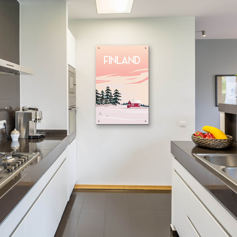 «Finlande 2» par Omar Escalante, art mural en verre acrylique, H 36 po x l 24 po x P 0,2 po