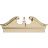 Rams Head Signature Urethane Pediment (Urn Ships Unattached in Box), Primed Tan