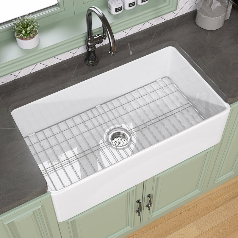 Évier de cuisine Fireclay, H 10 po x l 20 po x L 36 po