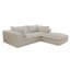 Canapé en velours côtelé de 39,8 po à 3 couches avec conception double couche, coussins amovibles, siège rembourré de plumes, compression haute densité, support complet en éponge pour diverses pièces, coussin de luxe, support principal-121106367-121106370