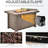 42" Propane Fire Pit Table Extra, 50,000 Flame, -Effect Featurette, Ceramic Tabletop, Steel Base, Lid, Lava Rocks, Shockproof Cover, , Grey Worktable, Output, , -