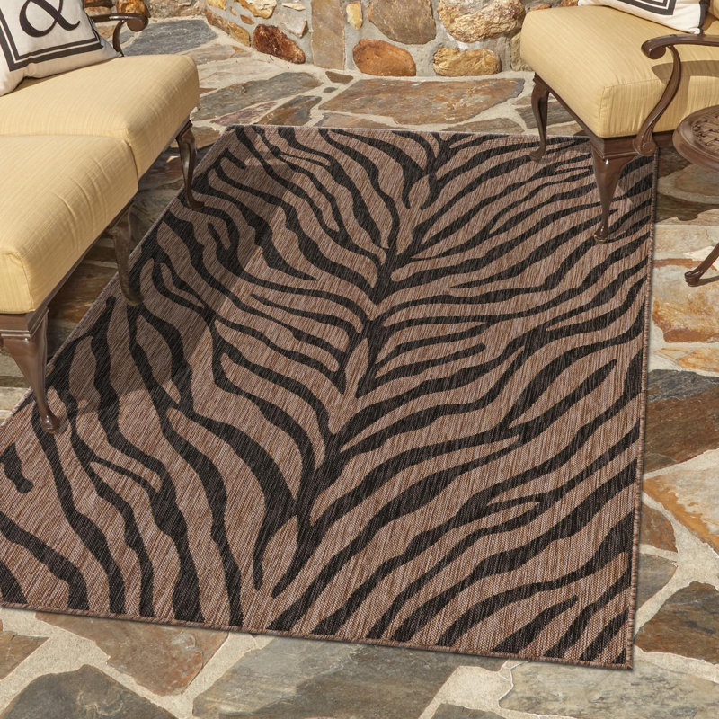 Natural Tsavo Indoor/Outdoor Safari Rug, Rectangle 9' x 12'