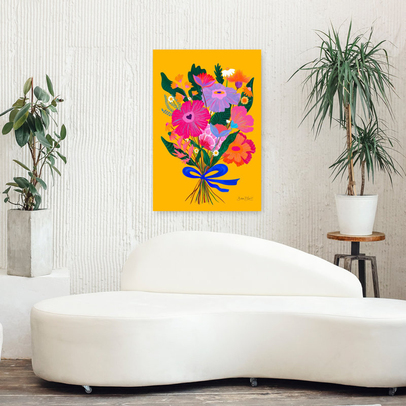 Art contemporain, art floral, H 36 po x l 24 po