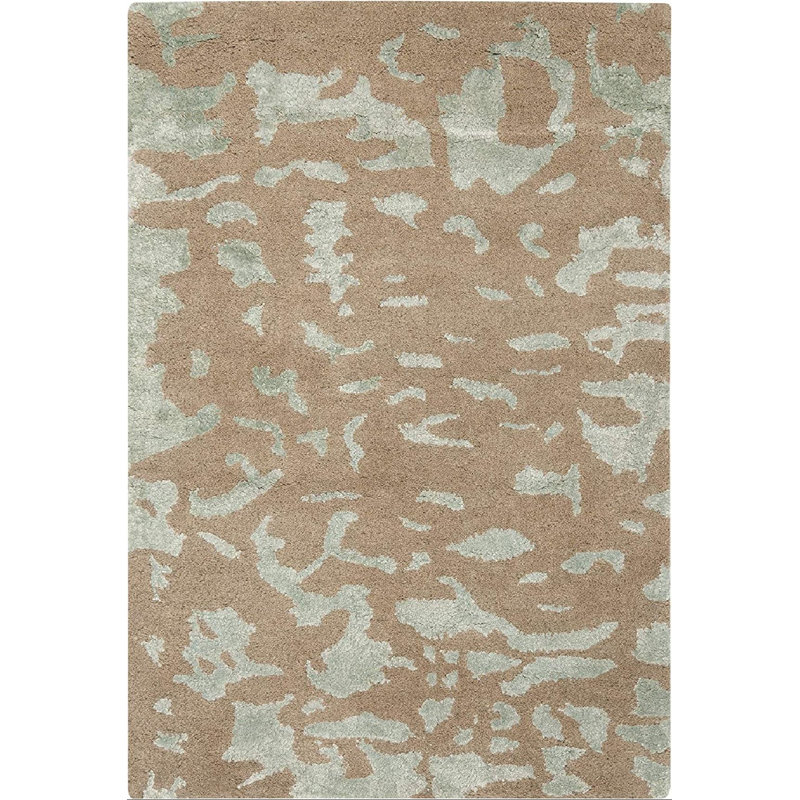 Jorie Hand Tufted Wool/Cotton/Viscose Abstract Rug in Taupe, Rectangle 2' x 3'